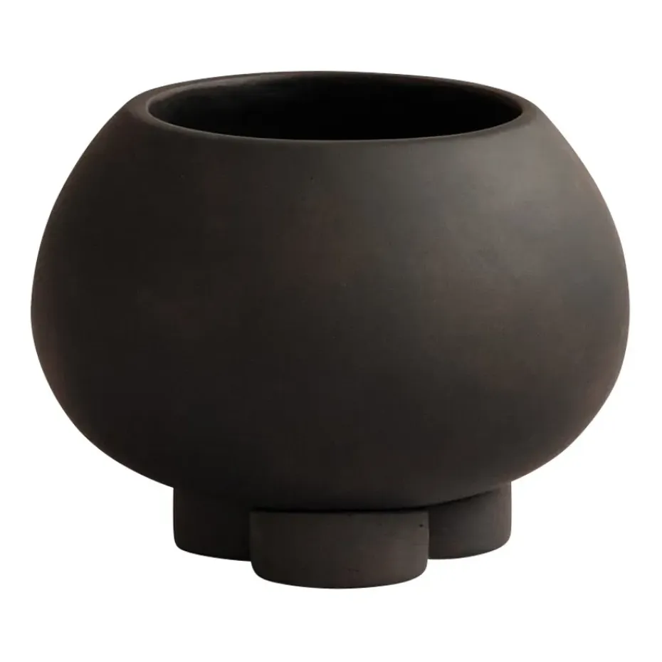 Urchin Maceta petit Ø17 cm, Coffee