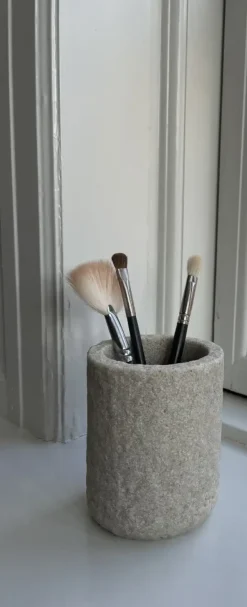 Vaso para cepillo de dientes Humdakin Sandstone 10 cm, Natural