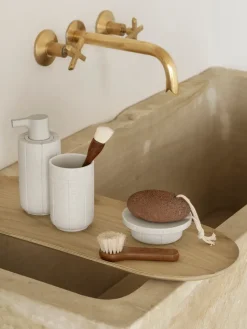 Vaso para cepillos de dientes Kua, Moonbeam, Ø7 × 11 cm