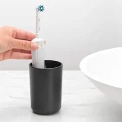 Vaso para cepillos de dientes ReNew Brabantia, gris oscuro
