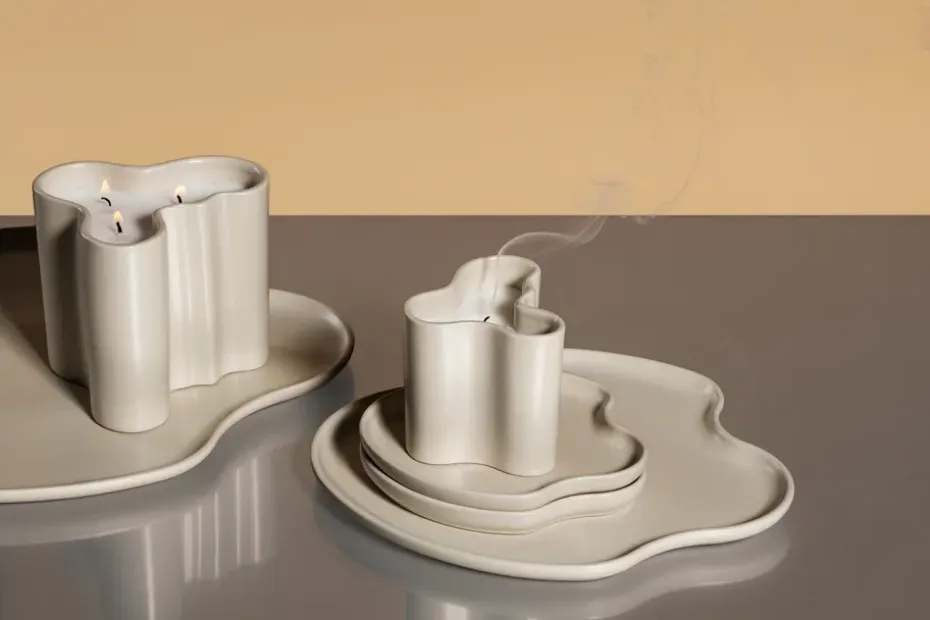 Vela aromática Aalto 11 cm, Arena