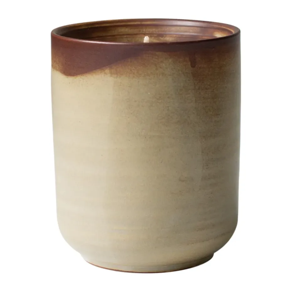Vela aromática Burn 60 h, Crema-marrón
