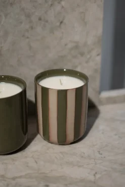 Vela aromática Burn 60 h, Stripe green