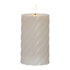 Vela cilindrica Flamme Ø7,5×15 cm, Beige