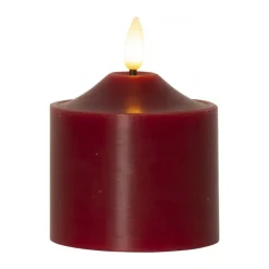 Vela cilindrica LED Flamme 9,5 cm, Rojo