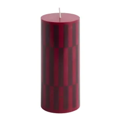 Vela gruesa Column Candle small 15 cm, Wine-bordeaux