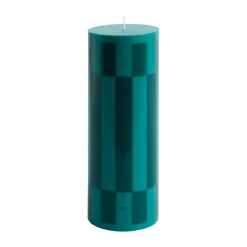 Vela gruesa Column Candle large 25 cm, Green-dark green