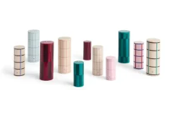 Vela gruesa Column Candle large 25 cm, Green-dark green