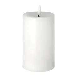 Vela gruesa LED Bright Melt 15 cm, blanco