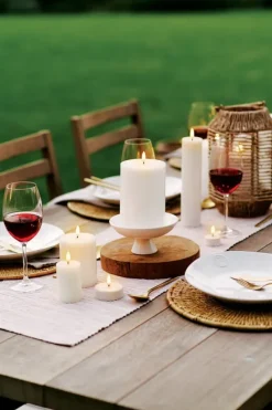 Vela gruesa LED Uyuni blanco Ø7,8 cm, 15,2 cm