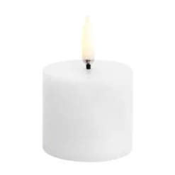 Vela gruesa LED Uyuni blanco Ø5 cm, 4,5 cm