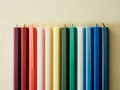 Vela Hexagon Candle mix 4-pack, Greens-whites