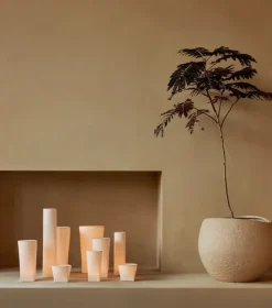 Vela LED Ignus 8 cm, Blanco hueso