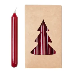 Vela para árbol de Navidad Broste glossy Ø1,2x10,2 cm 20 unidades, Burgundy