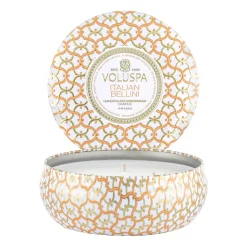 Vela perfumada Maison Blanc 3-wick Tin 40 horas, Italian Bellini