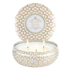 Vela perfumada Maison Blanc 3-wick Tin 40 horas, Italian Bellini