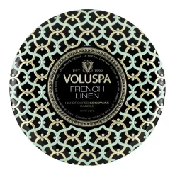 Vela perfumada Maison Noir 3-wick Tin 40 horas, French Linen