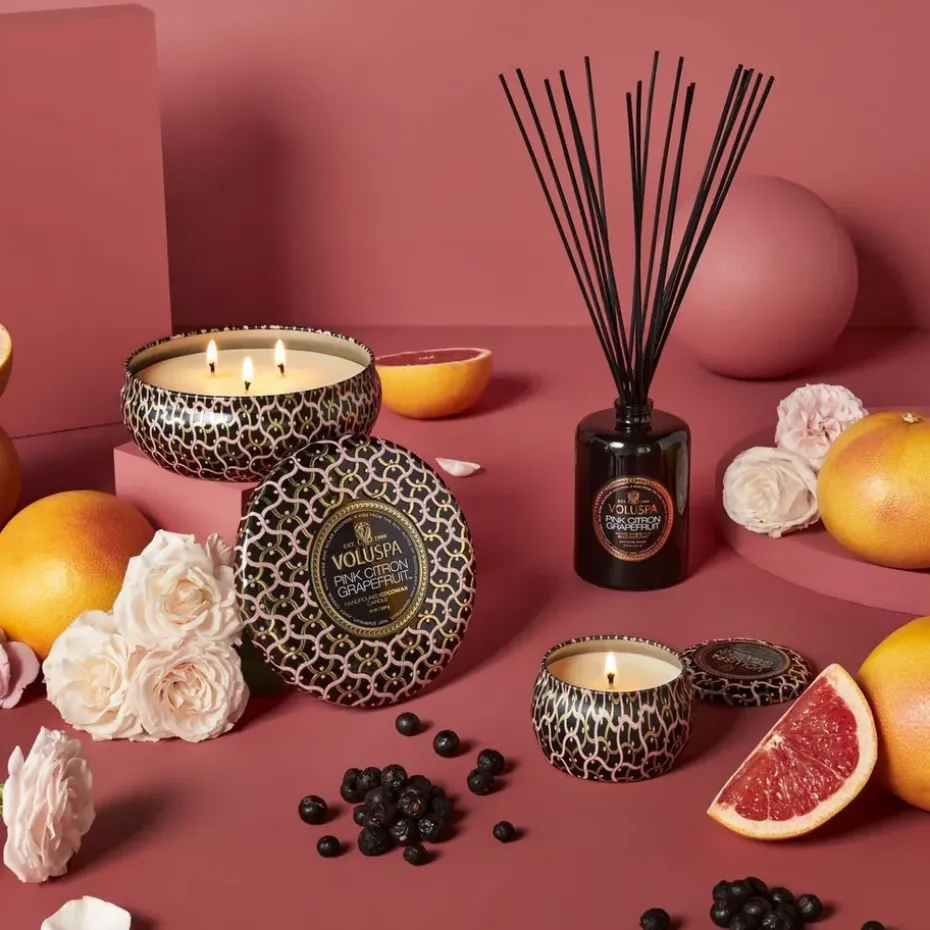 Vela perfumada Maison Noir Mini Tin 25 horas, Pink Citron Grapefruit