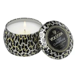 Vela perfumada Maison Noir Mini Tin 25 horas, Crisp Champagne