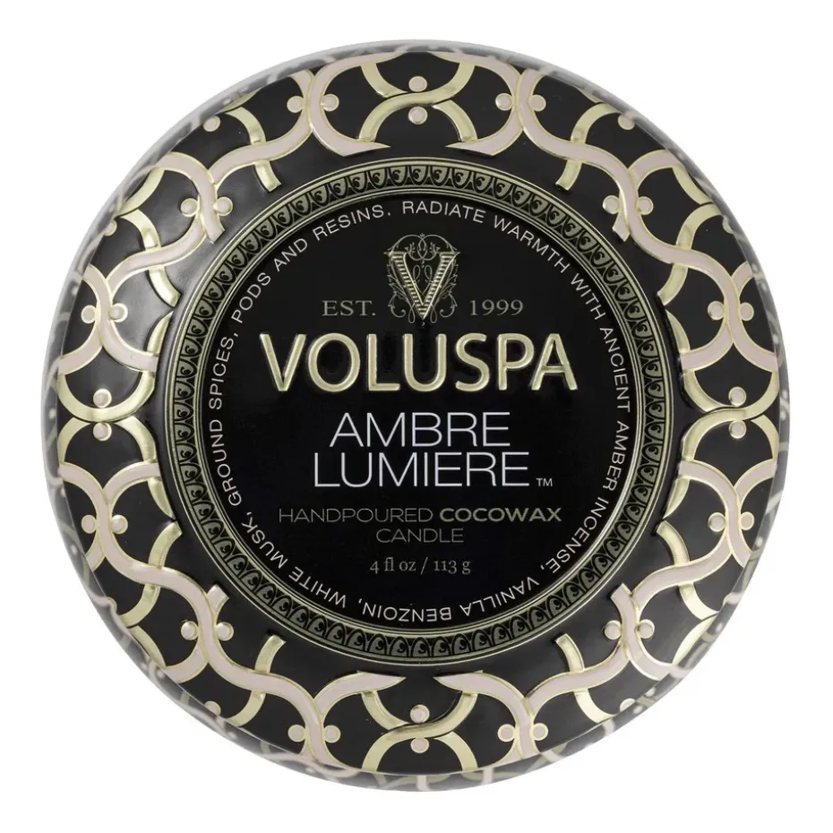 Vela perfumada Maison Noir Mini Tin 25 horas, Ambre Lumiere
