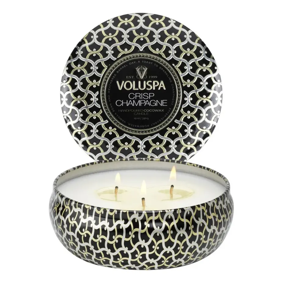Vela perfumada Maison Noir 3-wick Tin 40 horas, Crisp Champagne