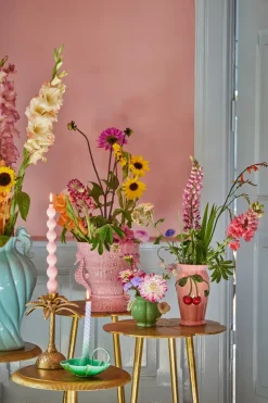 Vela Rice 30,2 cm, 2-pack, Rosa suave