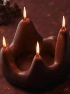 Vela Stala candle ring, Dark grape