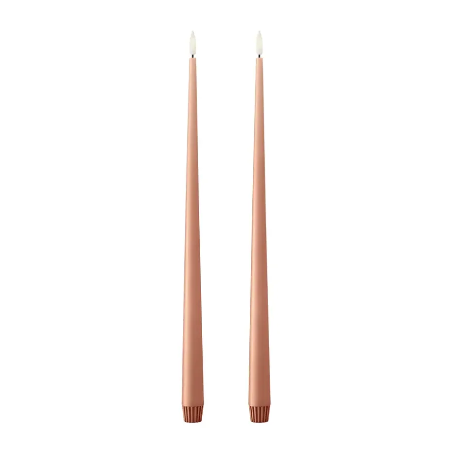 Velas LED ester & erik, 2-pack, 20 Rosy caramel, 40 cm