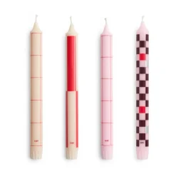 Velas Pattern 4-pack, Reds-bordeaux