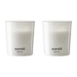 Velas perfumadas 12 horas Meraki 12, 2-pack, Fresh Linen