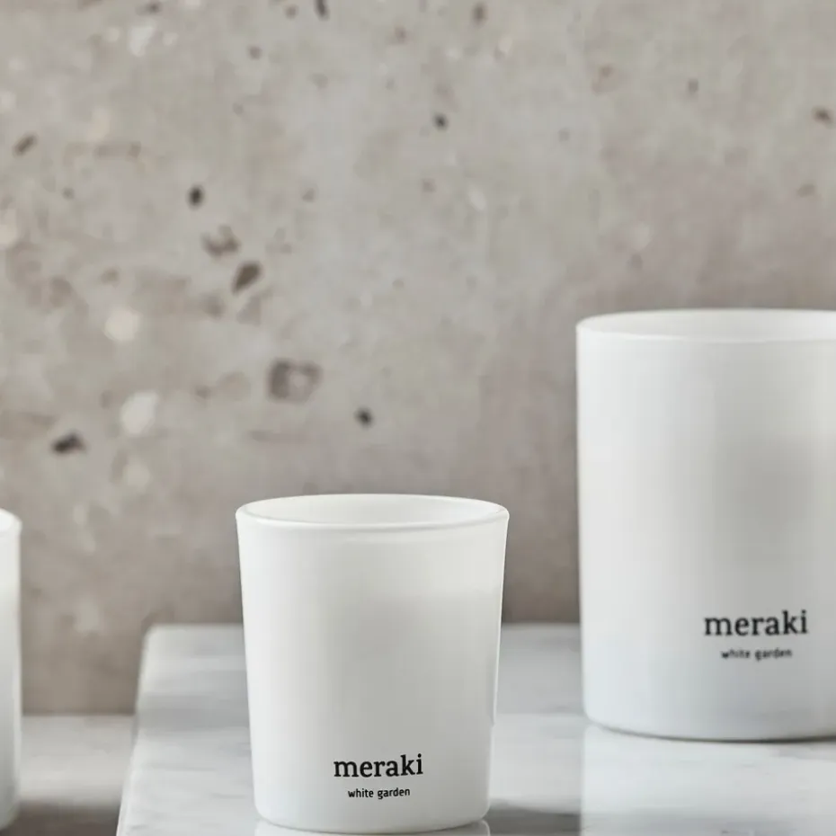 Velas perfumadas 12 horas Meraki 12, 2-pack, White garden