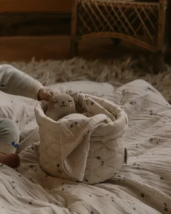 Viola Satin cesta acolchada 2 piezas, 20xØ20 cm + 30xØ30 cm