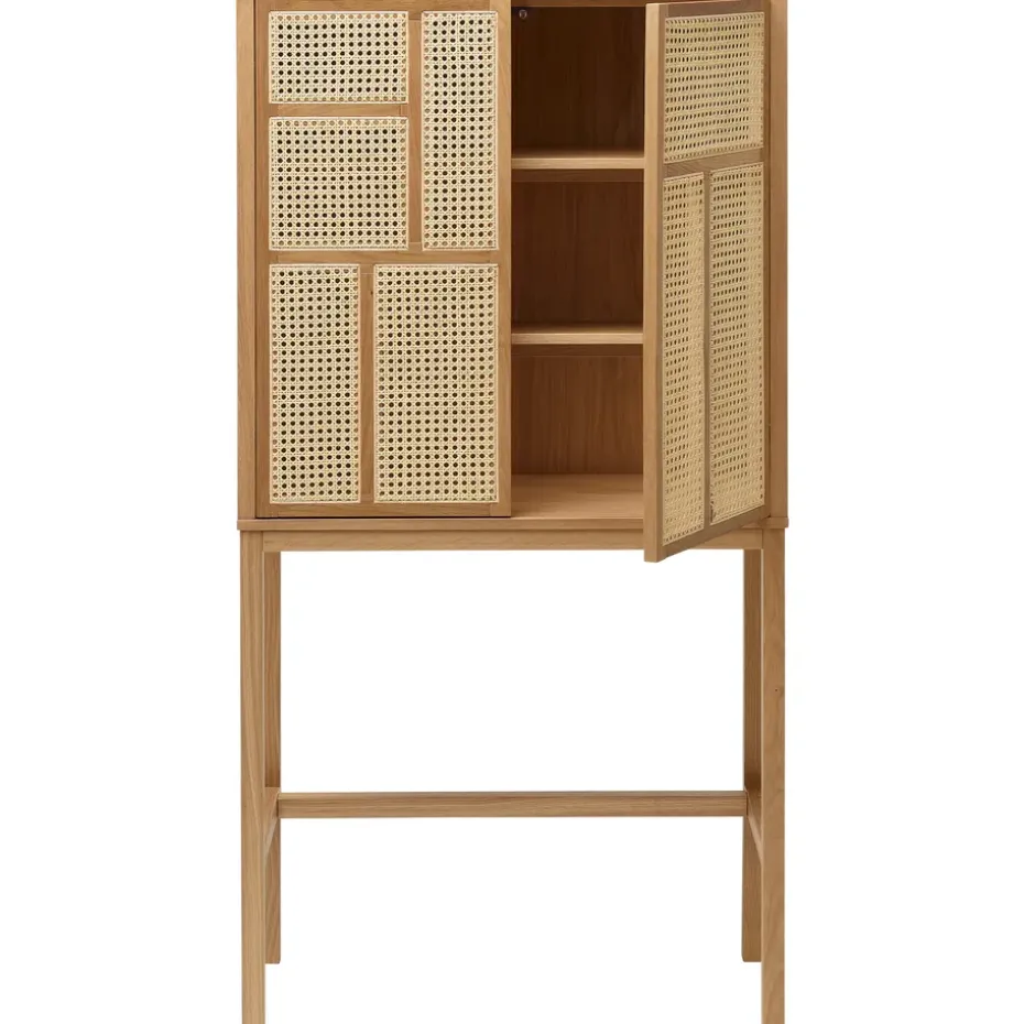 Vitrina Air, Roble, ratán