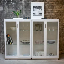 Vitrina Aoko 120 cm, Lacado blanco