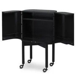 Vitrina bar con ruedas Loud , Negro
