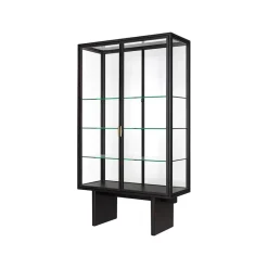 Vitrina Private, Vidrio, marrón-roble teñido de negro