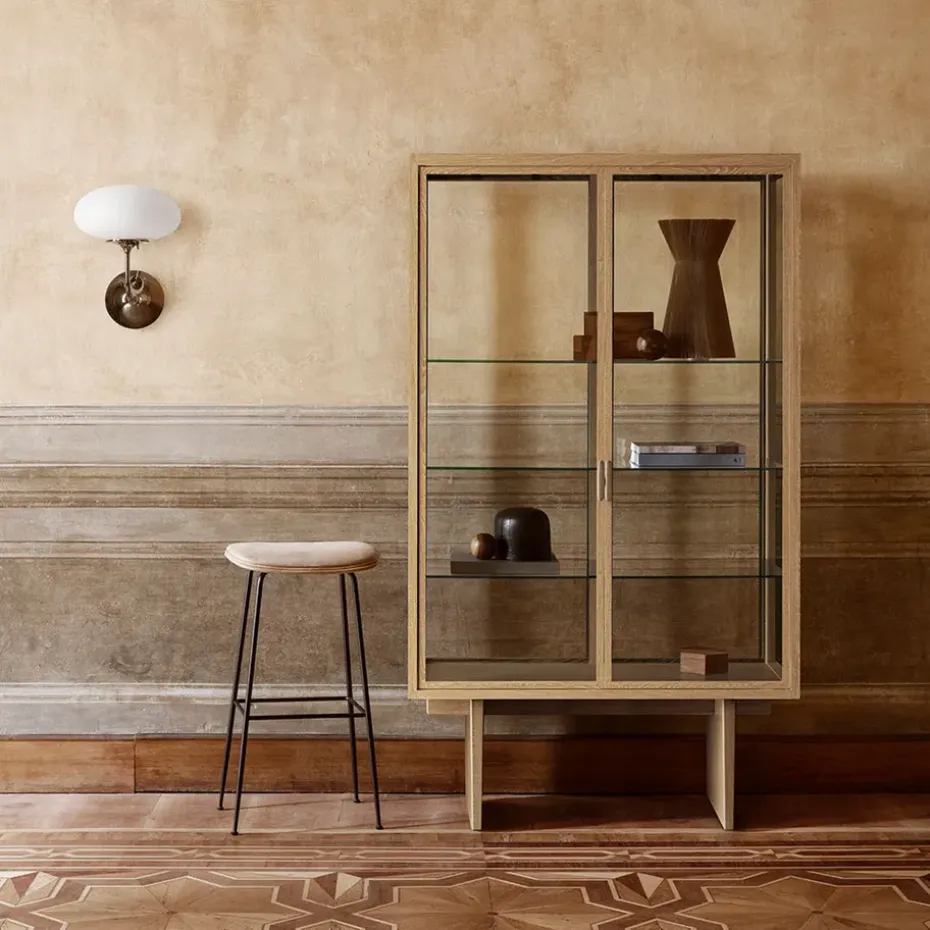 Vitrina Private, Vidrio, marrón-roble teñido de negro