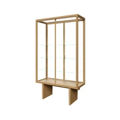 Vitrina Private, Vidrio, roble teñido claro