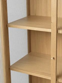 Vitrina Reed 70x155 cm, Natural oak