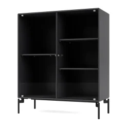Vitrina Ripple II 69,6x82,2x30 cm, Anthracite-ben black