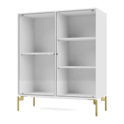 Vitrina Ripple II 69,6x82,2x30 cm, NewWhite-ben brass