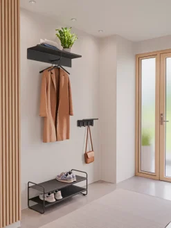 Zapatero A-shoe rack 33x80 cm, Black